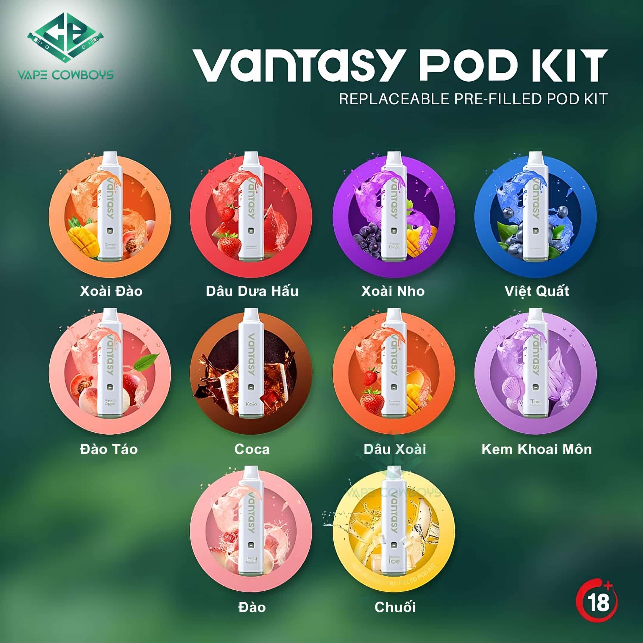 Vantasy Closed Pod Kit By Betamax Đa Dạng Vị | vapecowboys.vn